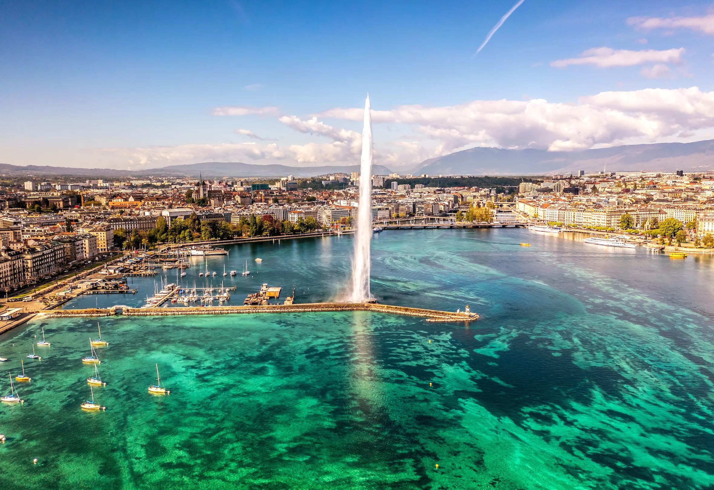 Genève, Suisse - Vue aérienne