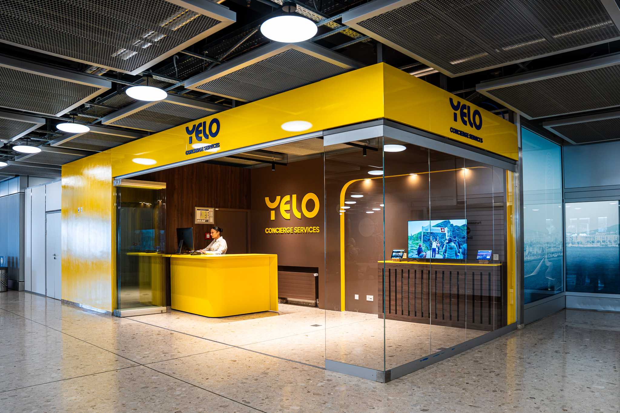 YELO Concierge Services — stand aéroport de Genève, vue d'ensemble